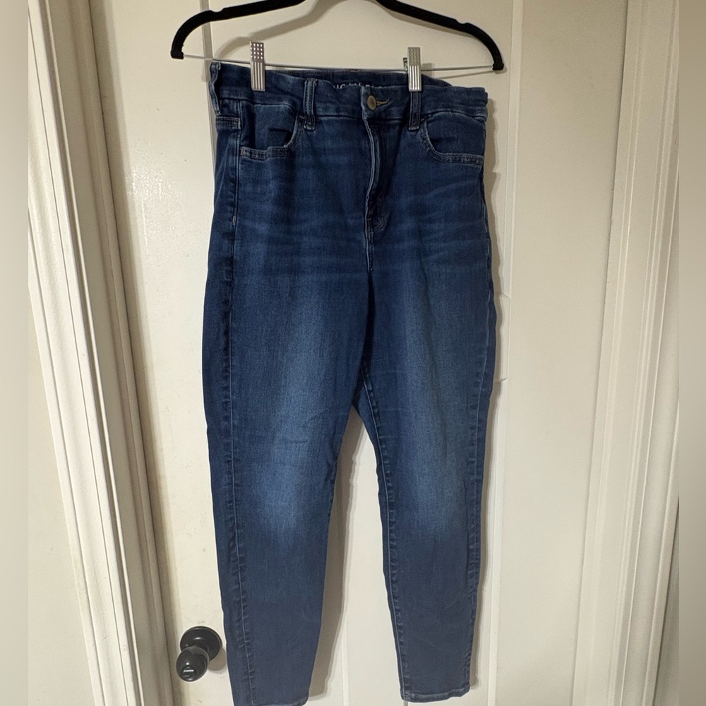 American Eagle High-Rise Dark Blue Women’s Curvy Jegging